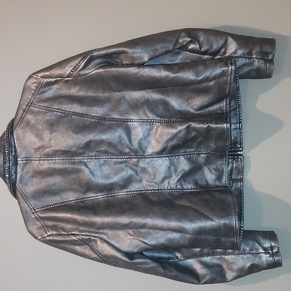 Baccini faux leather moto jacket - Picture 4 of 10